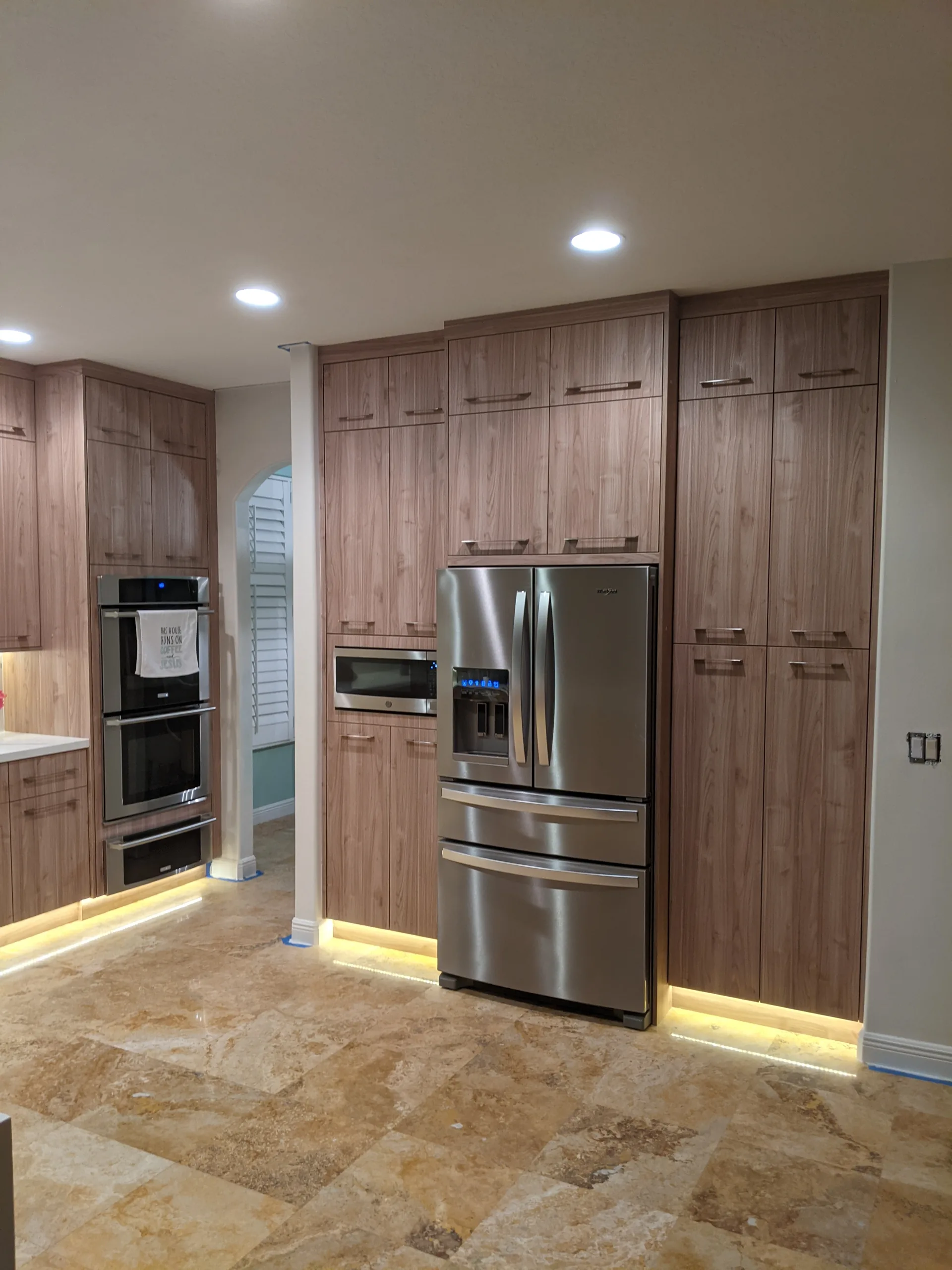 Wood cabinetry and quartz countertops